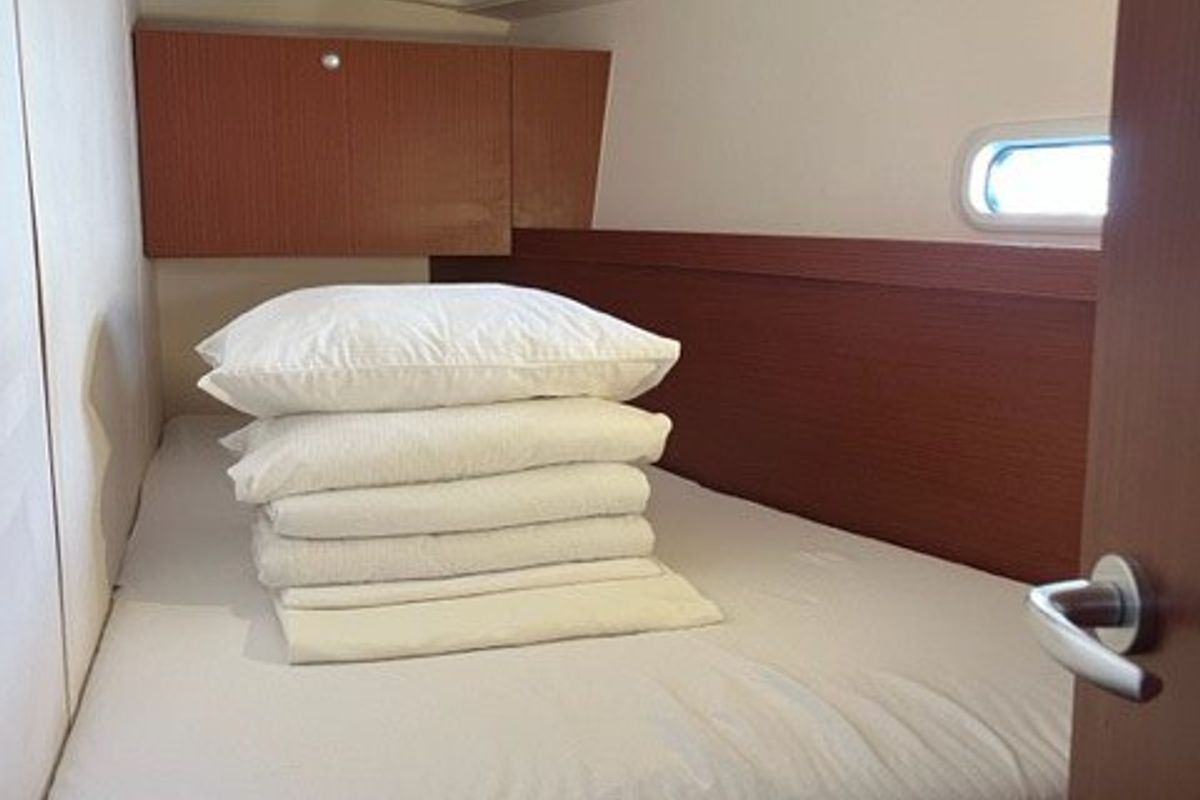 Cabin on Maja, a Hanse Yachts Hanse 455 sailboat at Grad Biograd na Moru, Croatia