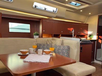 Salon of Maja, a Hanse Yachts Hanse 455 sailboat at Grad Biograd na Moru, Croatia