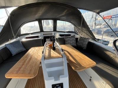 Deck of Maja, a Hanse Yachts Hanse 455 sailboat at Grad Biograd na Moru, Croatia