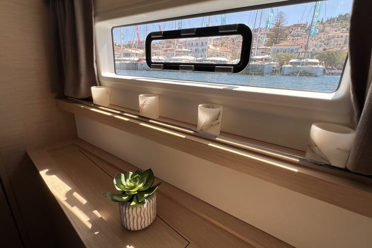 Cabin on My Precious "E", a Fountaine Pajot Aura 51 catamaran at Municipal Unit of Ellomenos, Greece