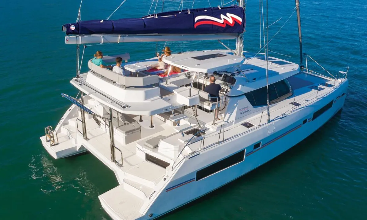 Exterior view of Moorings 4500L Club, a Leopard 45 catamaran at Road Town, British Virgin Islands