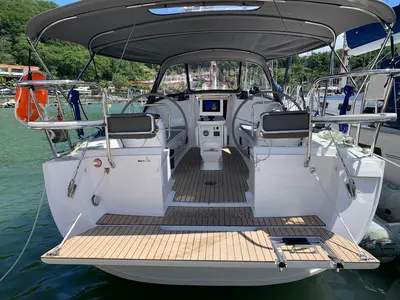 Akanni II, a Delta 41 sailboat at Paraty, Brazil