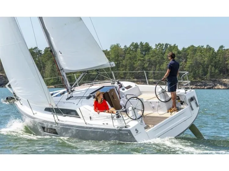 Exterior view of Arya, a Beneteau Oceanis 30.1 sailboat at Izola / Isola, Slovenia