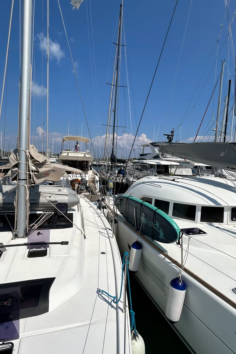 Echo II, a Dufour 430 GL sailboat at Kontokali, Greece