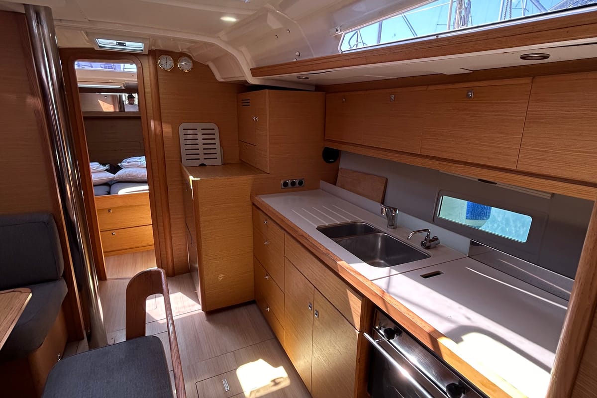 Echo II, a Dufour 430 GL sailboat at Kontokali, Greece