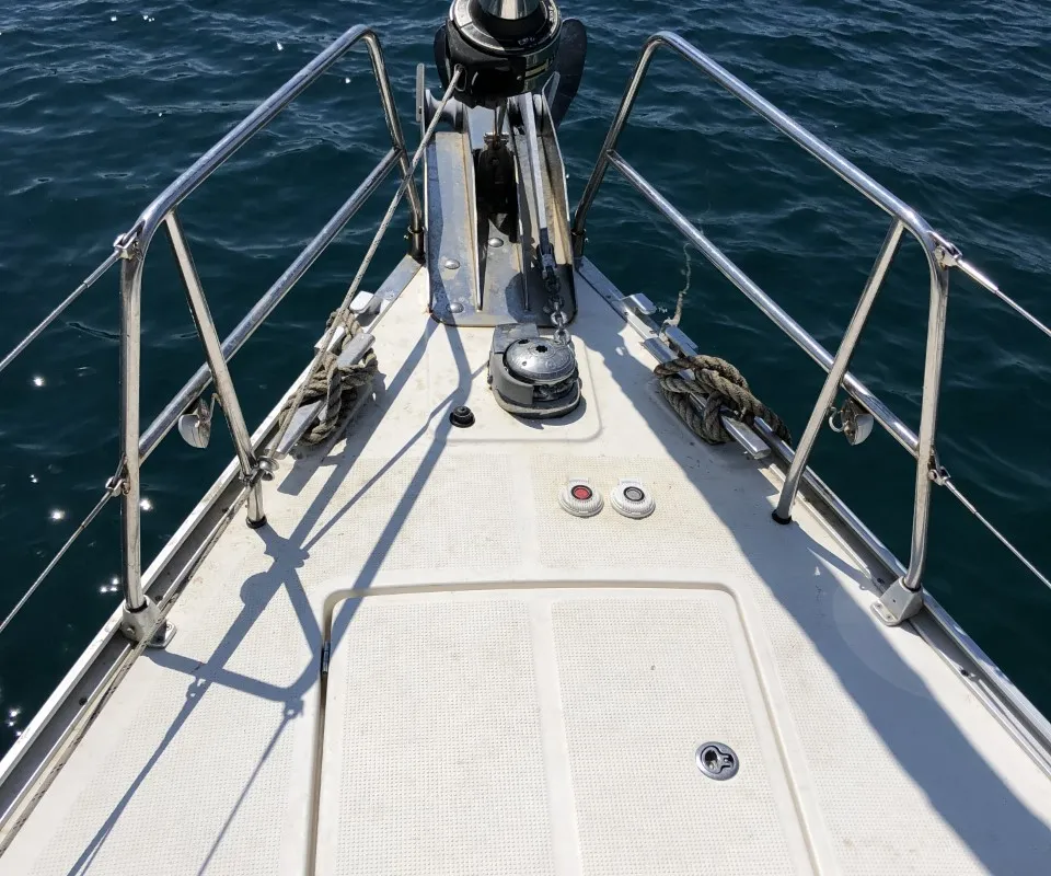 Dea, a Bavaria Cruiser 46 sailboat at Mali Lošinj, Croatia