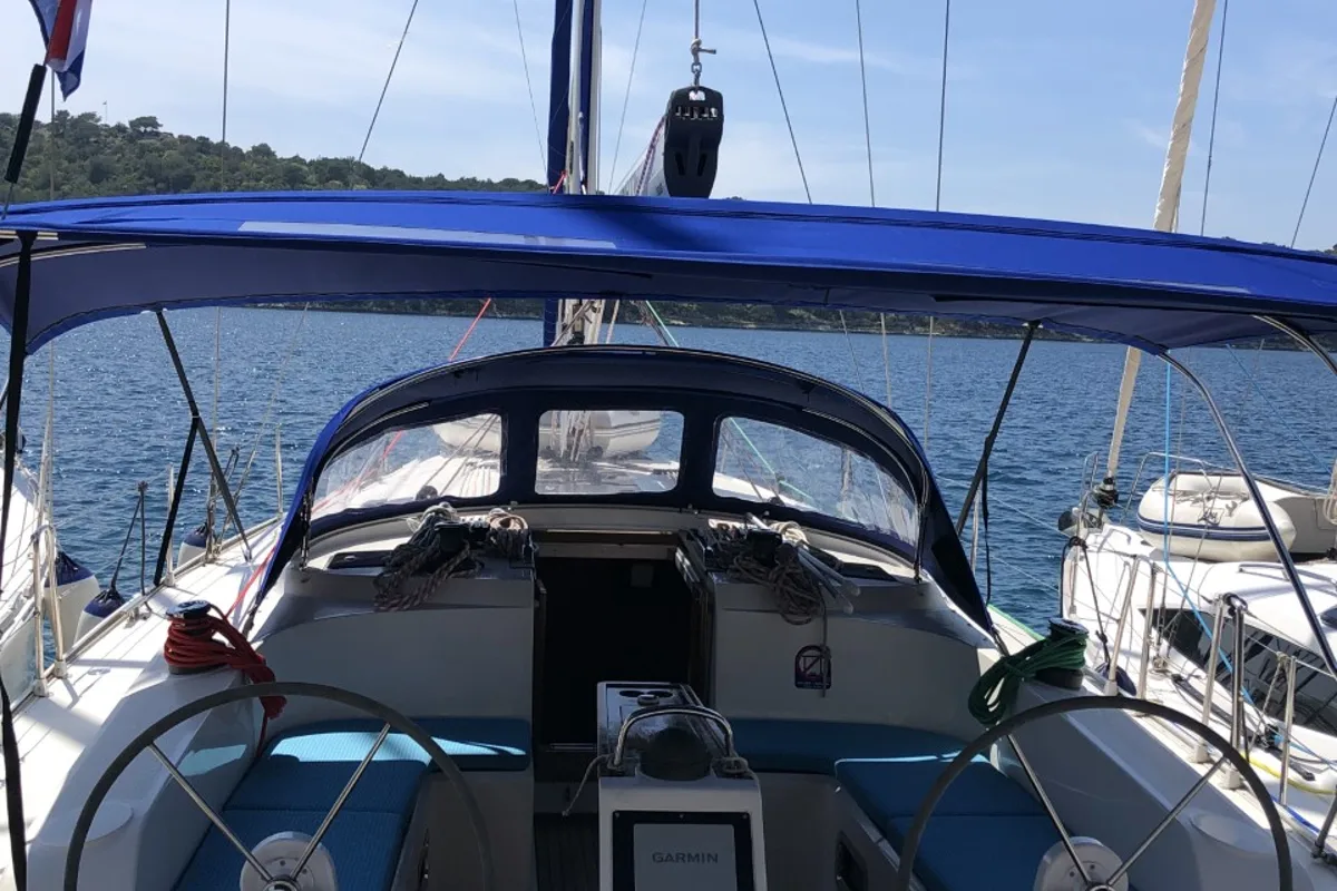 Dea, a Bavaria Cruiser 46 sailboat at Mali Lošinj, Croatia