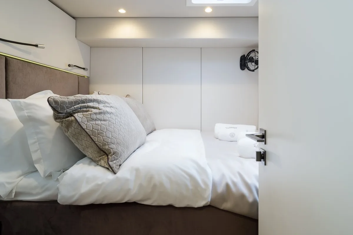 Cabin on Sweet Dreams, a Sunreef Yachts Sunreef 50 catamaran at Grad Kaštela, Croatia