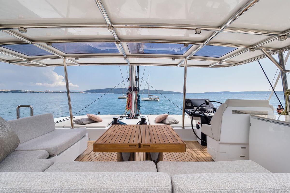 Deck of Sweet Dreams, a Sunreef Yachts Sunreef 50 catamaran at Grad Kaštela, Croatia