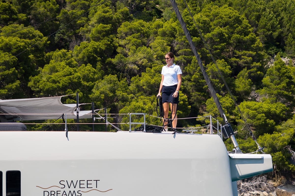 Sweet Dreams, a Sunreef Yachts Sunreef 50 catamaran at Grad Kaštela, Croatia