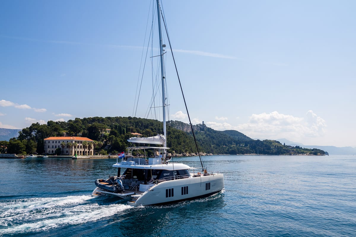 Sweet Dreams, a Sunreef Yachts Sunreef 50 catamaran at Grad Kaštela, Croatia