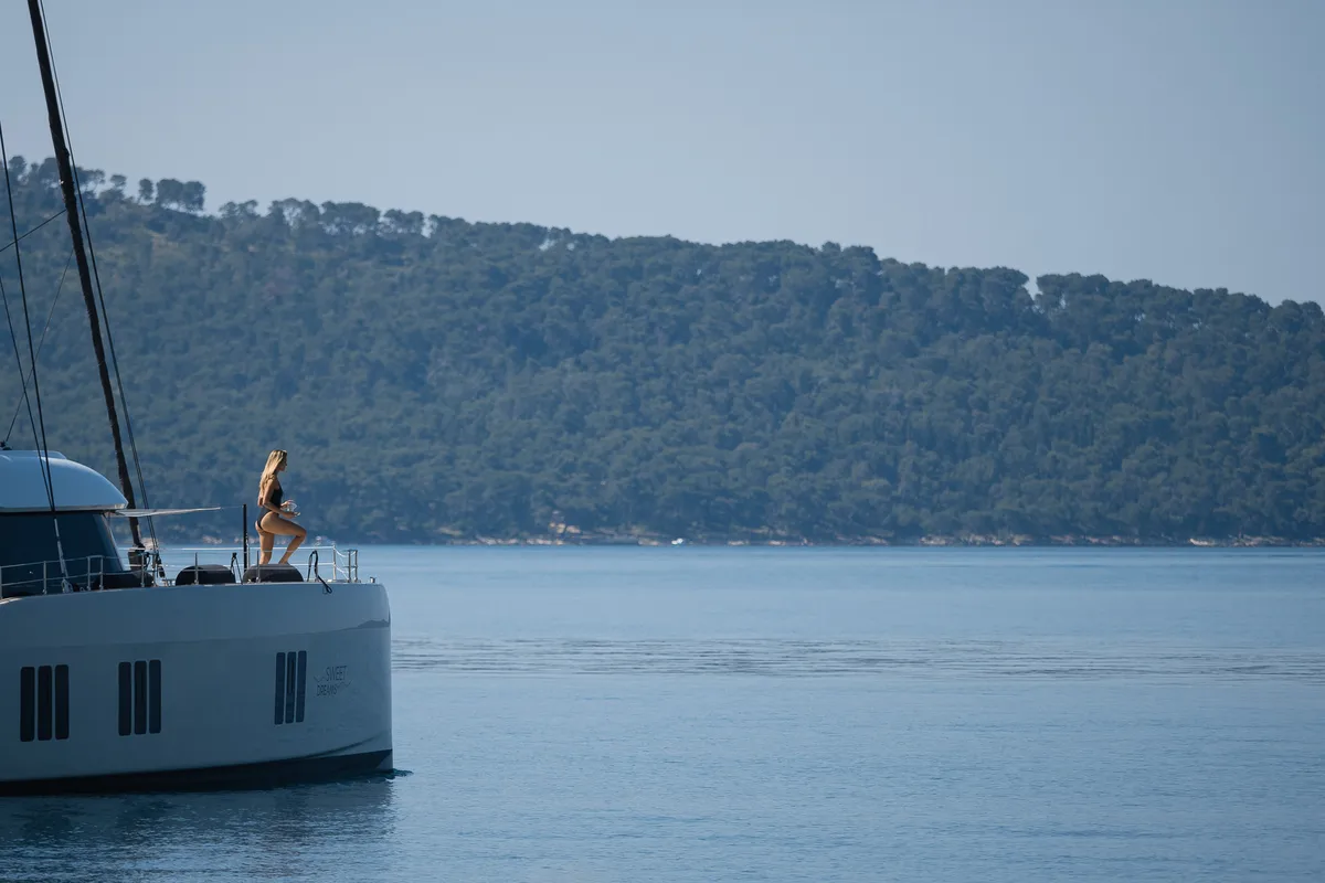 Sweet Dreams, a Sunreef Yachts Sunreef 50 catamaran at Grad Kaštela, Croatia