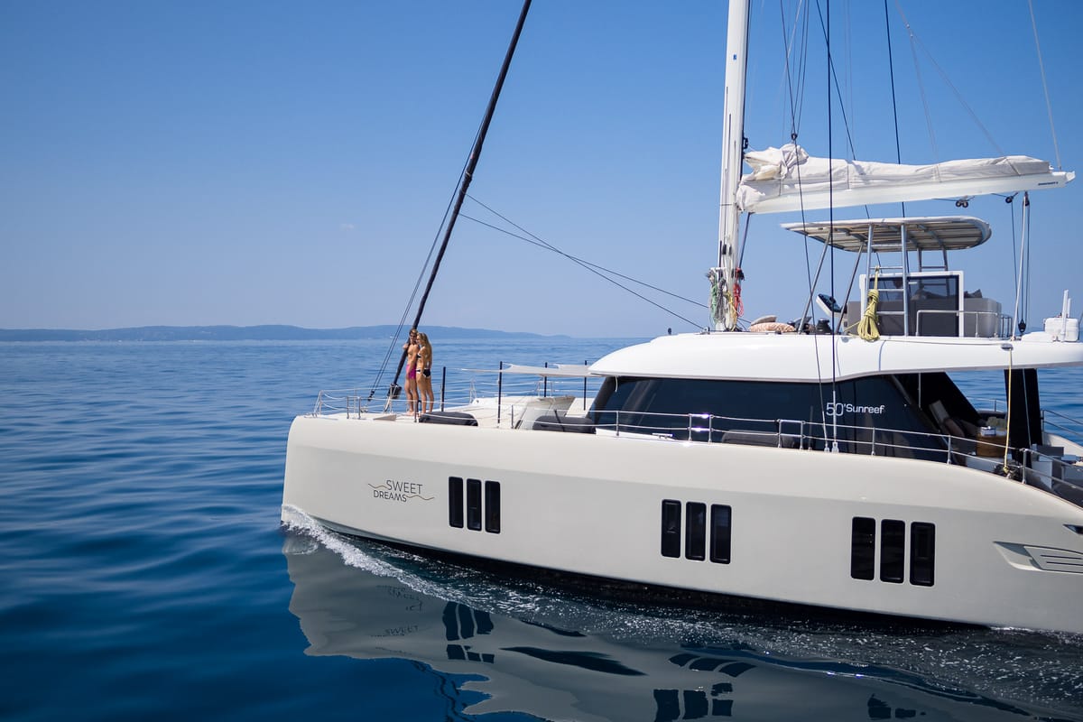 Sweet Dreams, a Sunreef Yachts Sunreef 50 catamaran at Grad Kaštela, Croatia