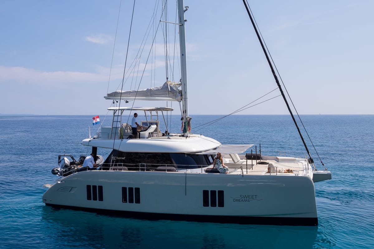 Sweet Dreams, a Sunreef Yachts Sunreef 50 catamaran at Grad Kaštela, Croatia