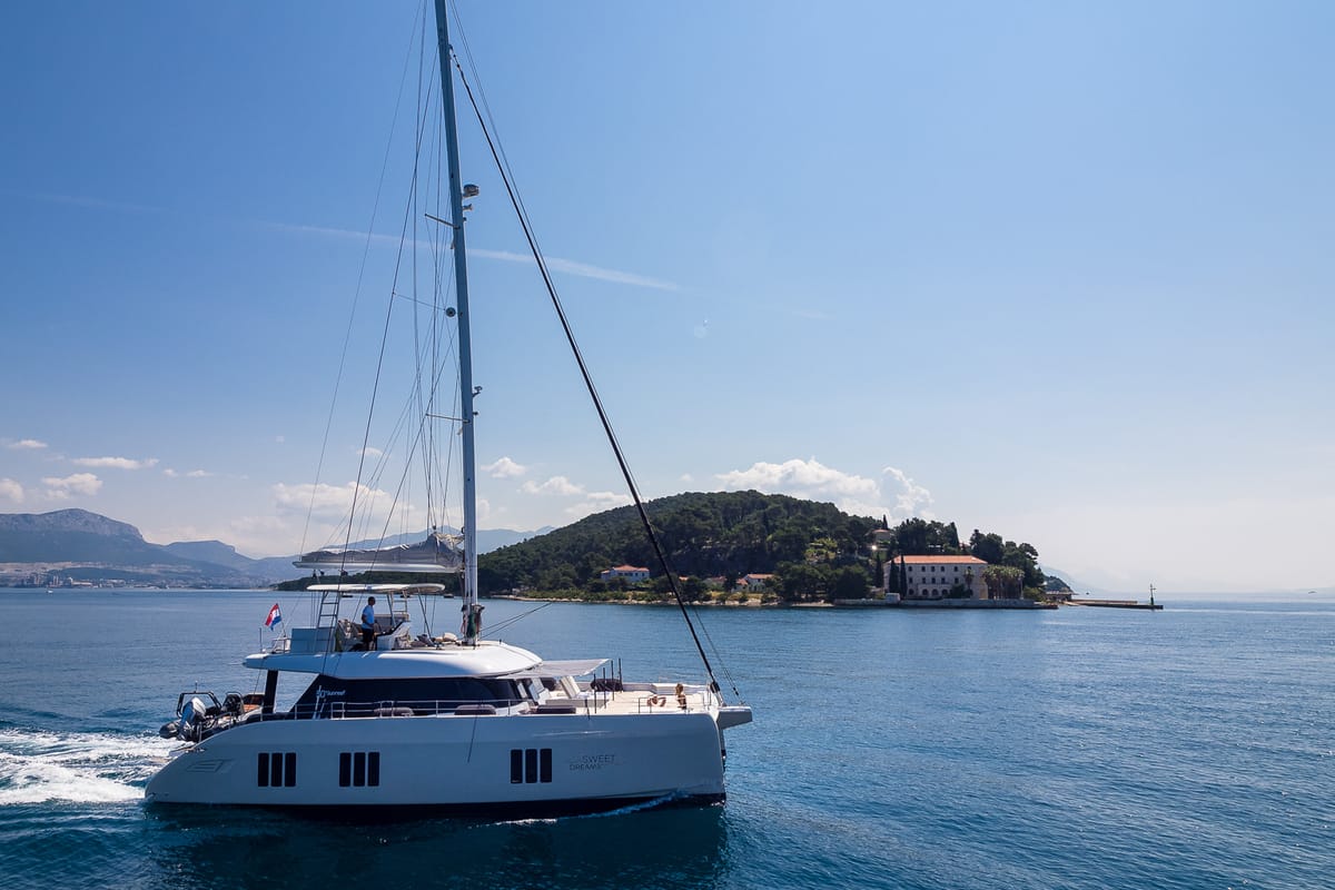 Sweet Dreams, a Sunreef Yachts Sunreef 50 catamaran at Grad Kaštela, Croatia