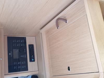 Cabin on Inycum, a Dufour 390 GL sailboat at Tonnarella, Italy
