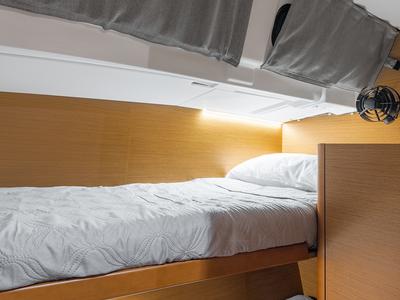 Cabin on Notus, a Jeanneau Sun Odyssey 490 sailboat at Athens, Greece
