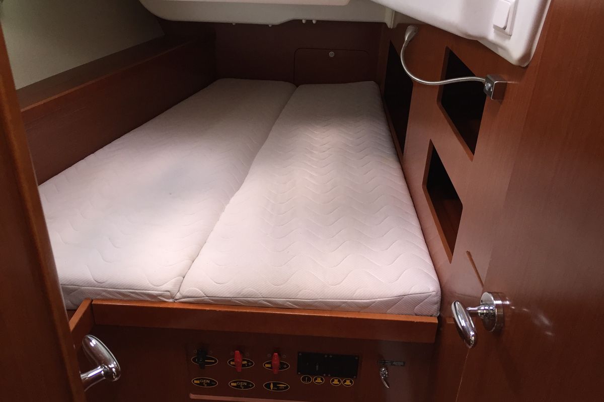 Galley of Kochab II, a Beneteau Oceanis 50 Family sailboat at Olbia, Italy