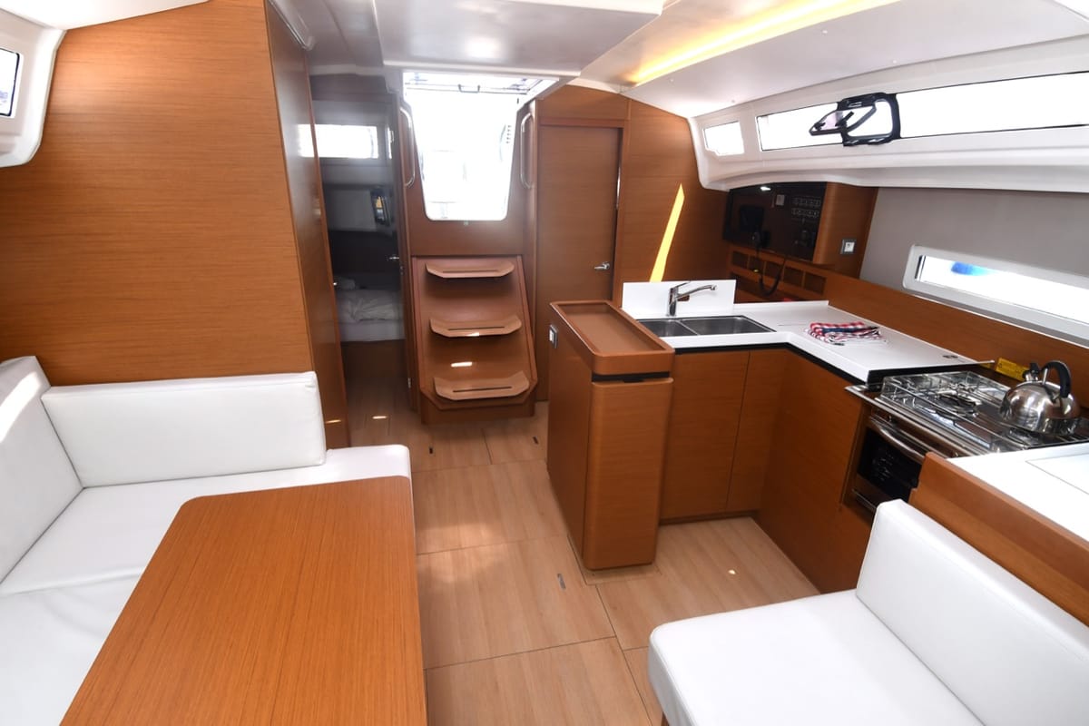 Signum Bravo, a Jeanneau Sun Odyssey 410 sailboat at Dubrovnik, Croatia