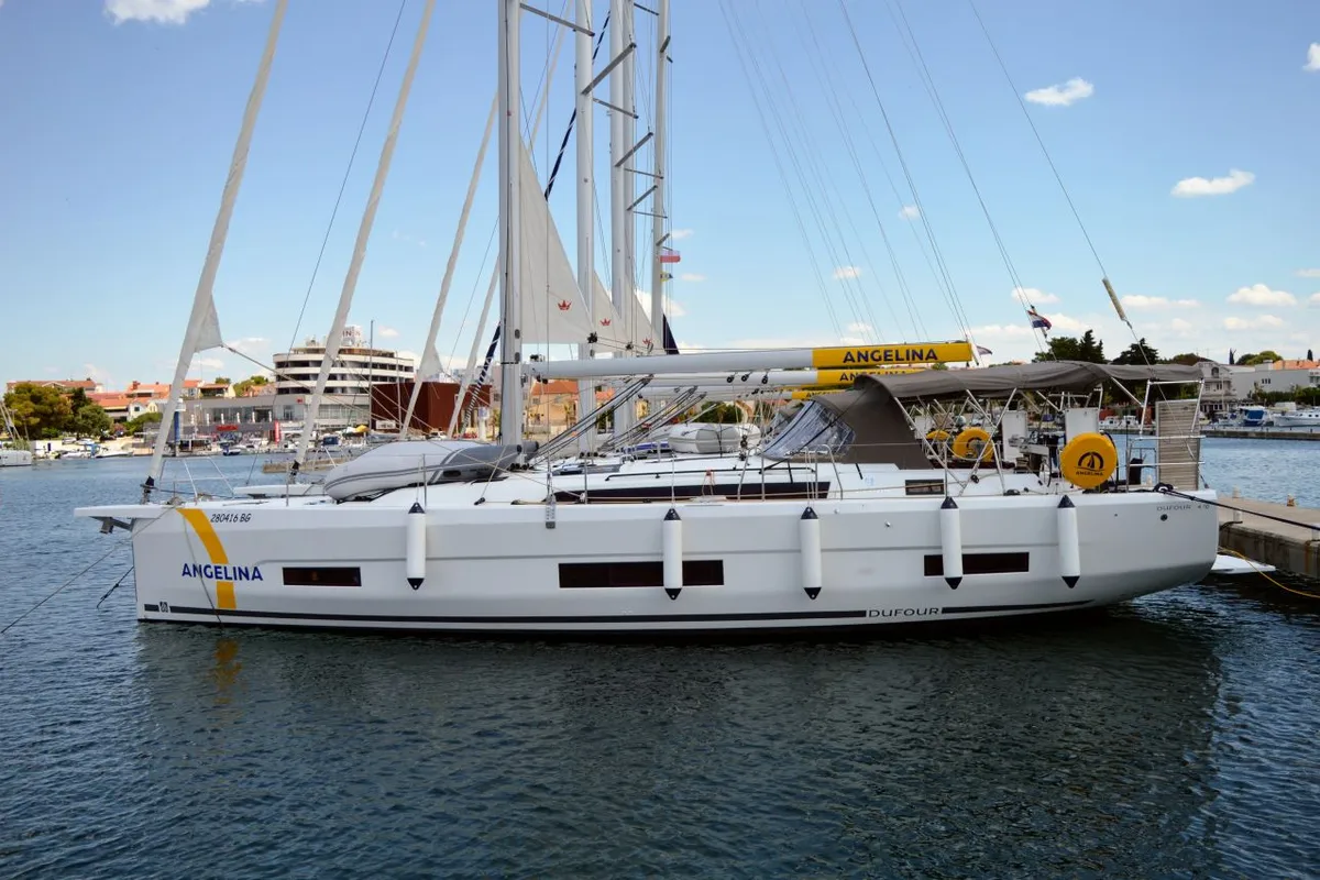 Luna, a Dufour 470 sailboat at Grad Pula, Croatia