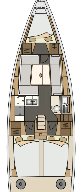 Luna, a Dufour 470 sailboat at Grad Pula, Croatia