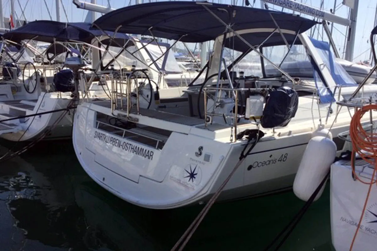 Svartklubben-Östhammar , a Beneteau Oceanis 48 sailboat at Gåshaga, Sweden