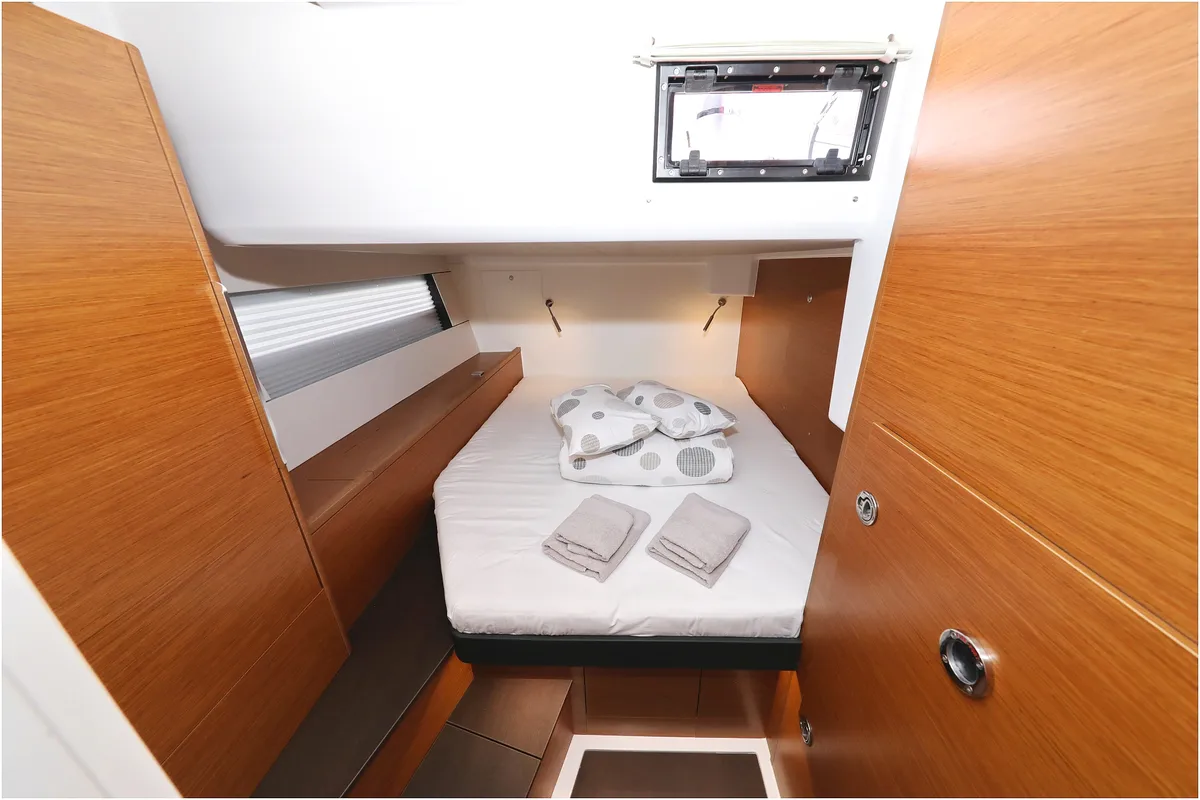 Cabin on Hype, a Hanse Yachts Hanse 510 sailboat at Grad Biograd na Moru, Croatia