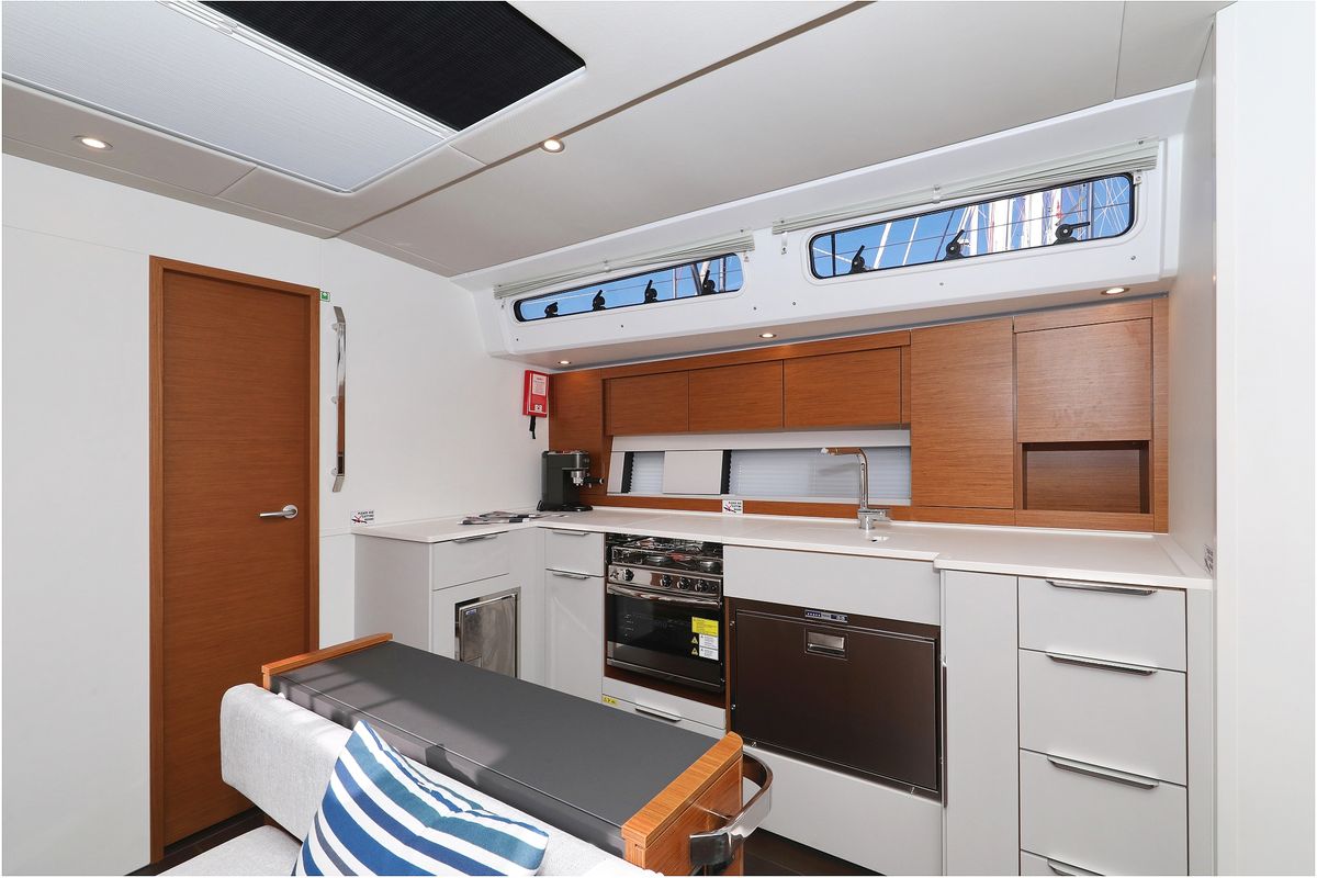 Galley of Hype, a Hanse Yachts Hanse 510 sailboat at Grad Biograd na Moru, Croatia