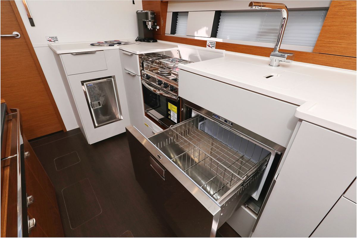 Galley of Hype, a Hanse Yachts Hanse 510 sailboat at Grad Biograd na Moru, Croatia
