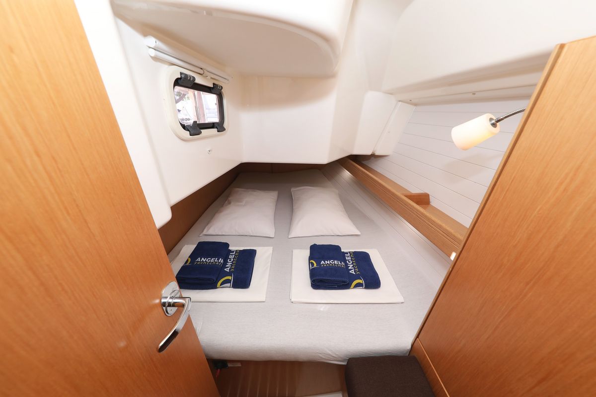 Cabin on Arizona, a Bavaria Cruiser 34 sailboat at Grad Vodice, Croatia