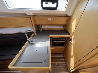 Galley of Arizona, a Bavaria Cruiser 34 sailboat at Grad Vodice, Croatia