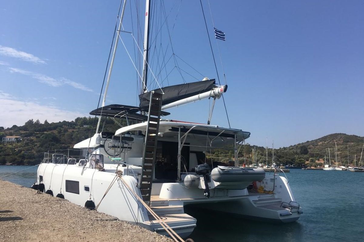 Cabin on Mojito, a Lagoon 42 catamaran at Preveza, Greece