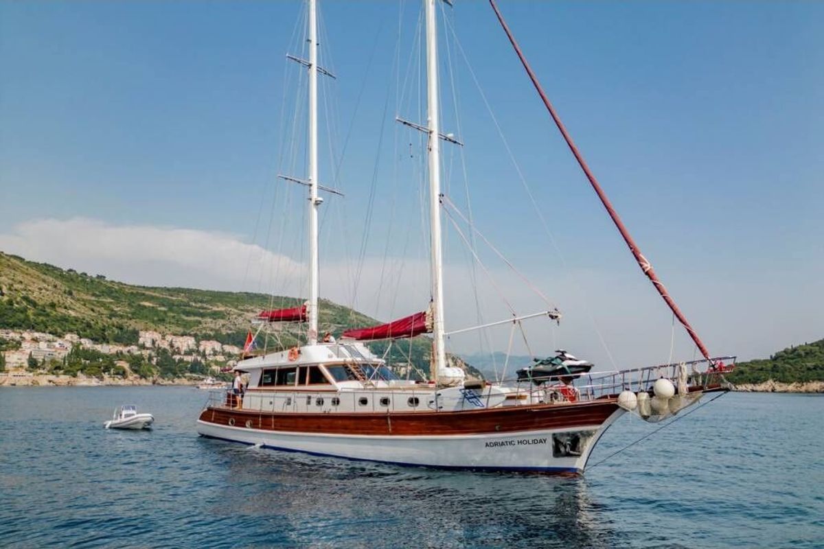 Exterior view of ADRIATIC HOLIDAY, a Gulet Gulet gulet at Dubrovnik, Croatia