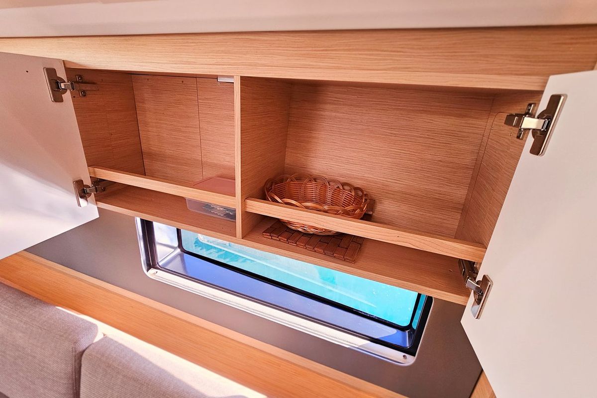 Galley of Fortissimo, a Dufour 44 sailboat at Grad Kaštela, Croatia