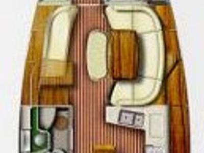 Floor plan of Evina, a Jeanneau Sun Odyssey 40.3 sailboat at Municipal Unit of Lefkada, Greece