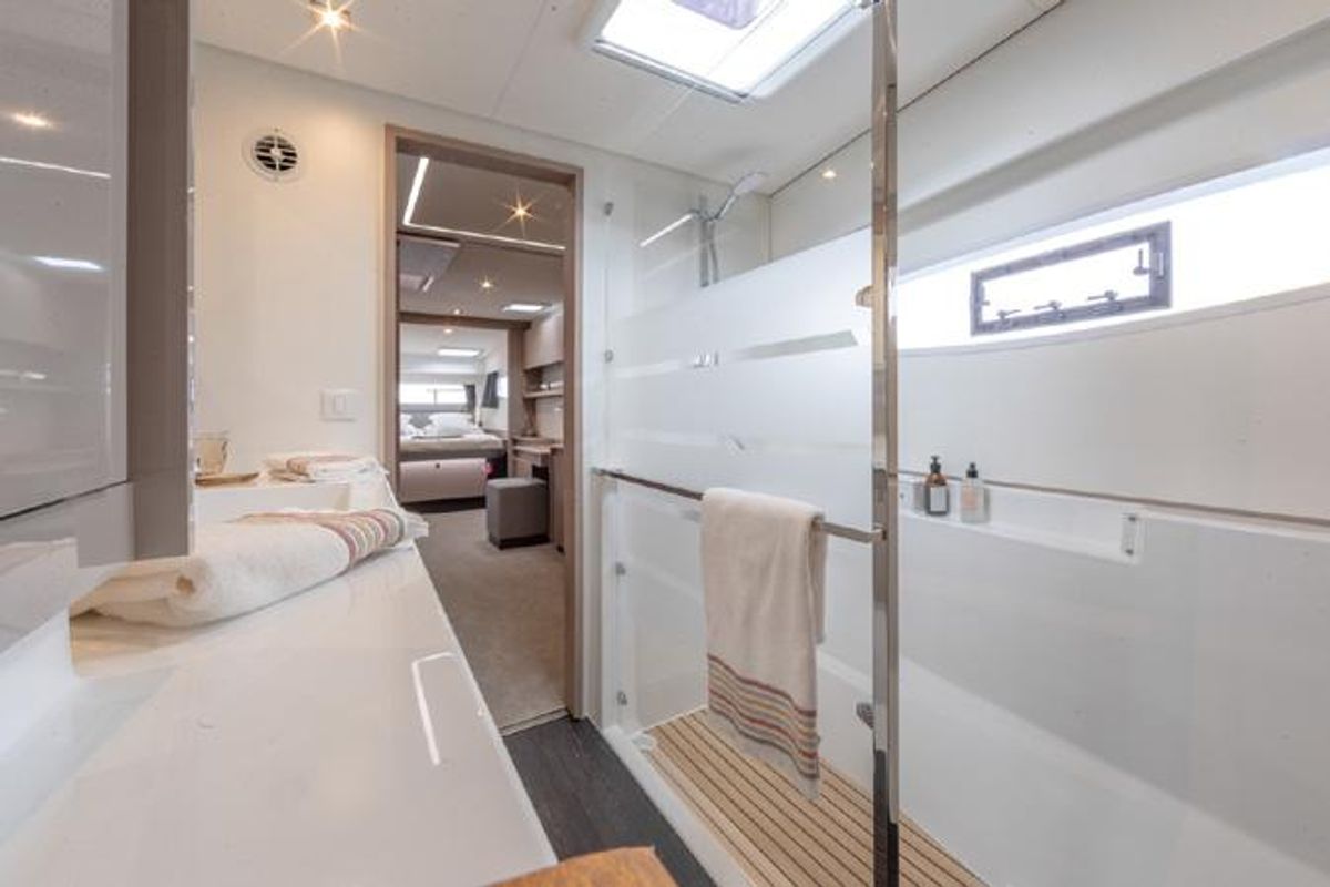 Head on Nalu, a Fountaine Pajot Elba 45 catamaran at Road Town, British Virgin Islands