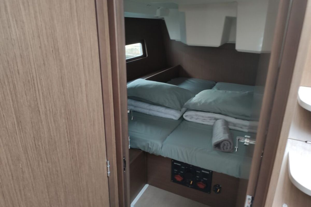 Cabin on Raluca, a Beneteau Oceanis 46.1 sailboat at Skradin, Croatia