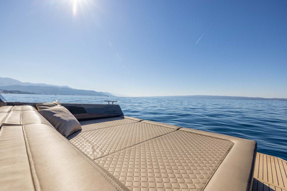 Deck of Gariful 2, a Colnago 45 yacht at Split, Croatia