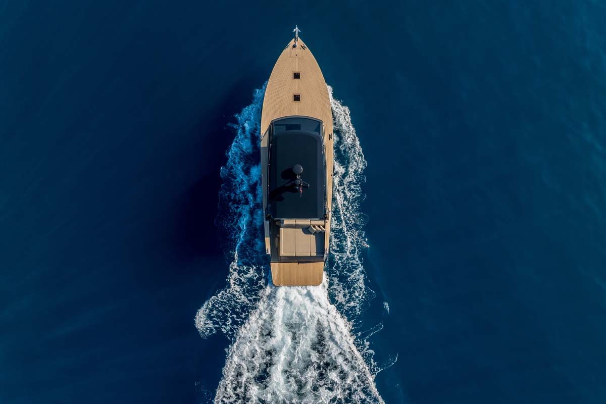 Exterior view of Gariful 2, a Colnago 45 yacht at Split, Croatia