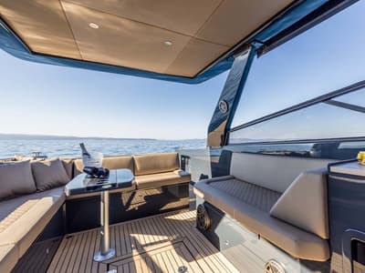 Deck of Gariful 2, a Colnago 45 yacht at Split, Croatia