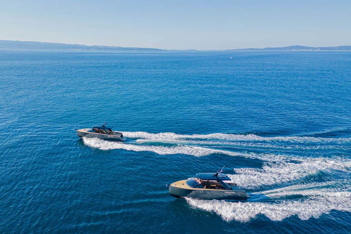 Exterior view of Gariful 2, a Colnago 45 yacht at Split, Croatia