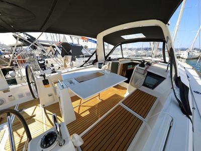 Reya, a Beneteau Oceanis 38.1 sailboat at Grad Biograd na Moru, Croatia