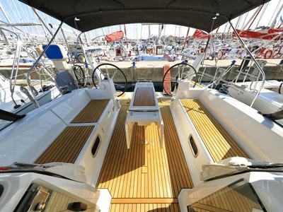 Reya, a Beneteau Oceanis 38.1 sailboat at Grad Biograd na Moru, Croatia