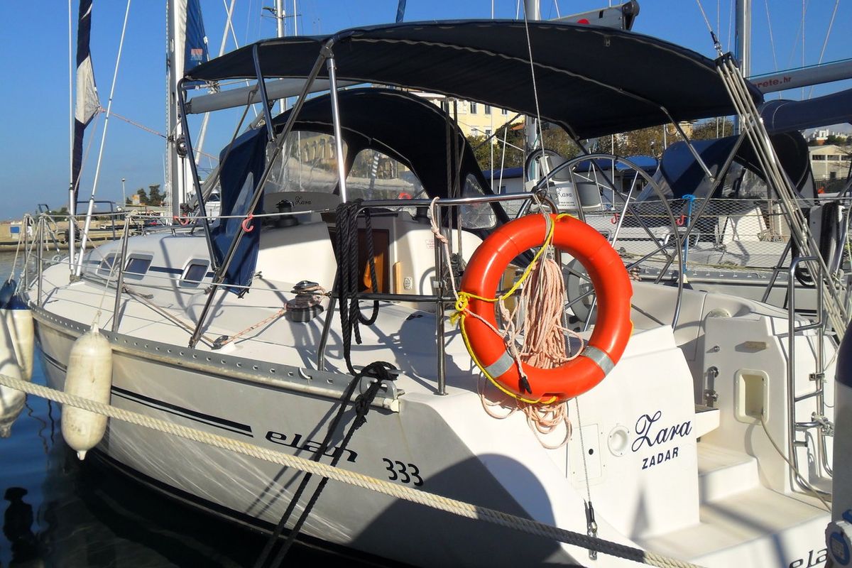 Exterior view of Zara, a Elan 333 sailboat at Zadar, Croatia
