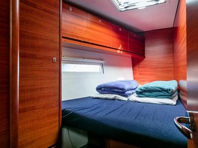 Cabin on Sofia, a Dufour 512 Grand Large sailboat at Olbia, Italy