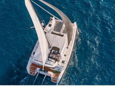 Exterior view of Destiny, a Lagoon 40 catamaran at Municipal Unit of Rhodes, Greece