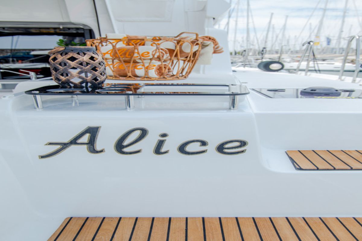 Alice, a Lagoon 46 catamaran at Athens, Greece