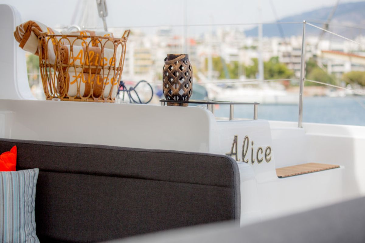 Alice, a Lagoon 46 catamaran at Athens, Greece