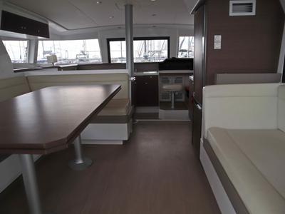 Salon of Memories, a Bali 4.1 catamaran at Athens, Greece