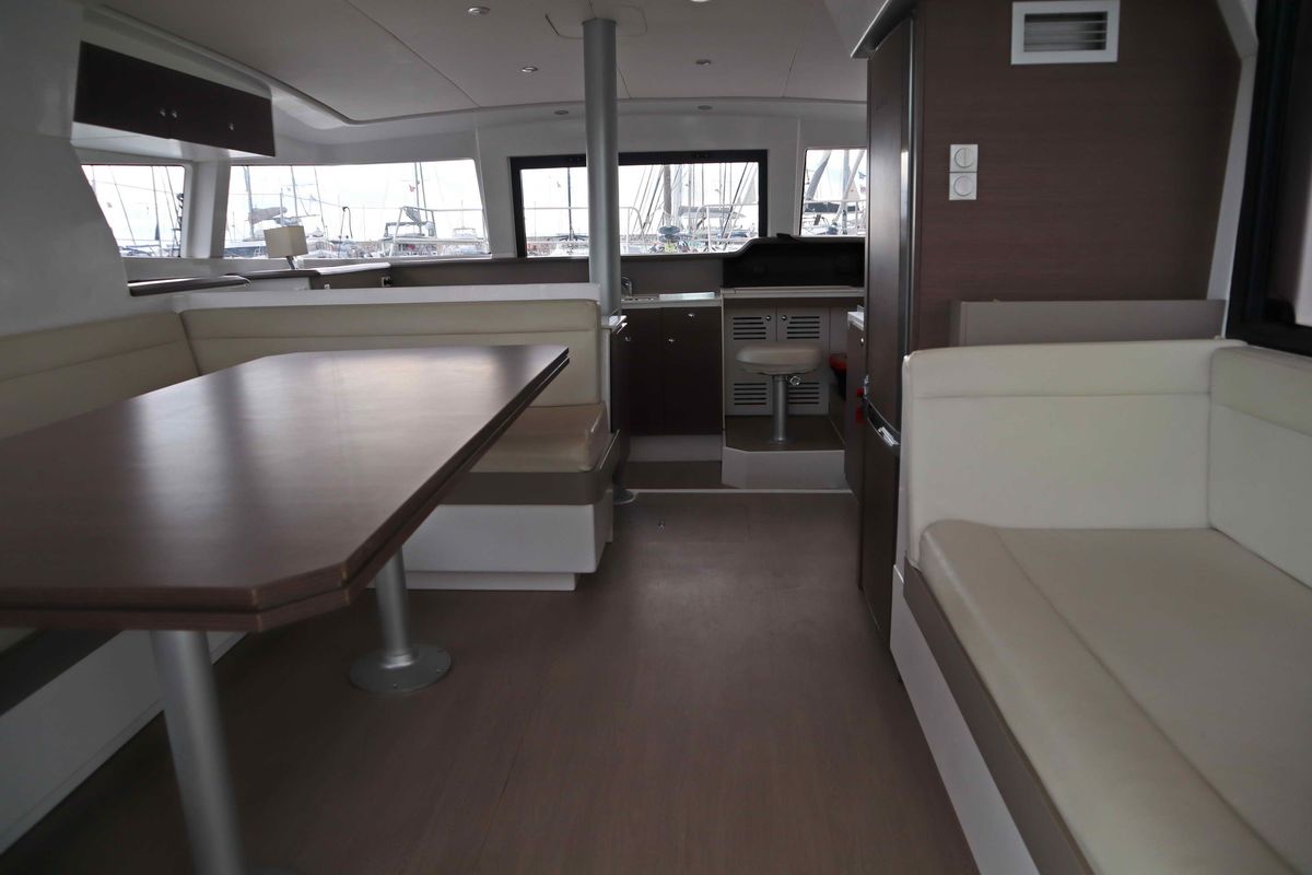 Salon of Memories, a Bali 4.1 catamaran at Athens, Greece